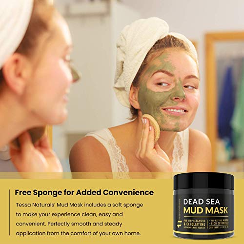 Dead Sea Mud Mask - Enhanced with Collagen - Reduces Blackheads, Pores, Acne,...