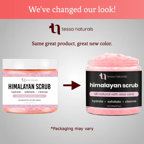 Himalayan Salt Scrub Body Exfoliator with Aloe Vera | All Natural Pink Himala...