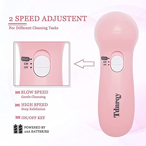 Facial Cleansing Brush [Newest 2021], Waterproof face scrubber with 8 Brush H...