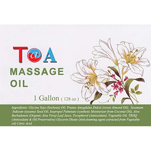 TOA Supply Soothing Hydrating Natural Body Spa Massage Oil Unscented Case of ...