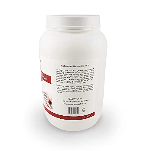 TOA Unscented Cream Jar Massage Hydrating Body Spa Bottle (4 Gallons)