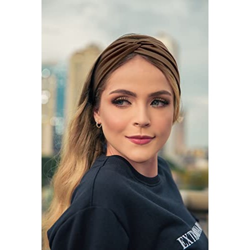 Tobeffect Headbands for Women Non Slip Turban Headband Boho Wide Head Band Wo...