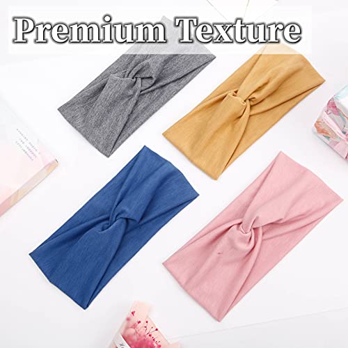 Tobeffect Headbands for Women Non Slip Turban Headband Boho Wide Head Band Wo...