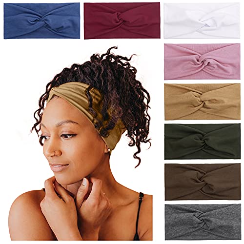 Tobeffect Headbands for Women Non Slip Turban Headband Boho Wide Head Band Wo...