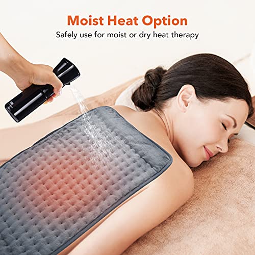 Toberto Heating Pad for Back Pain Relief Ultra Soft 12"x24" Large Electric He...