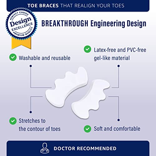 Toe Separator and Stretcher - Highly Effective Toe Straightener for Bunions, ...