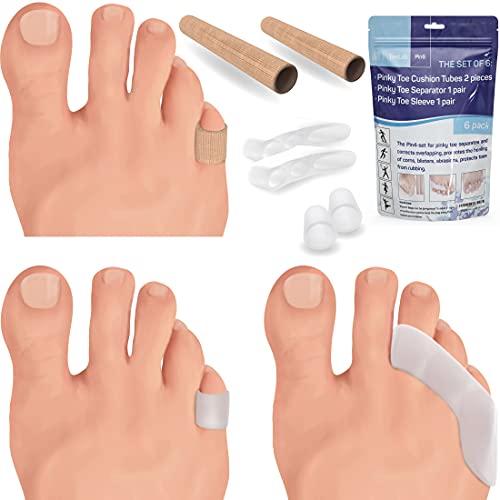 ToeLab Pinky Toe Separators Pin6 - Little Toe Cushion Tubes + Pinky Toe Splin...