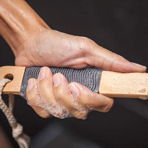 Toem Loofah Back Scrubber For Shower | Bamboo Charcoal Fiber Infused | Bath S...