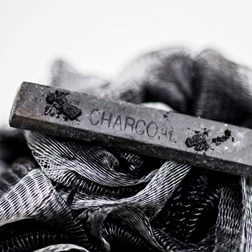 Toem Loofah Back Scrubber For Shower | Bamboo Charcoal Fiber Infused | Bath S...