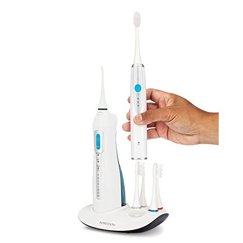 ToiletTree Products Poseidon Oral Irrigator and Sonic Toothbrush Inductive Ch...