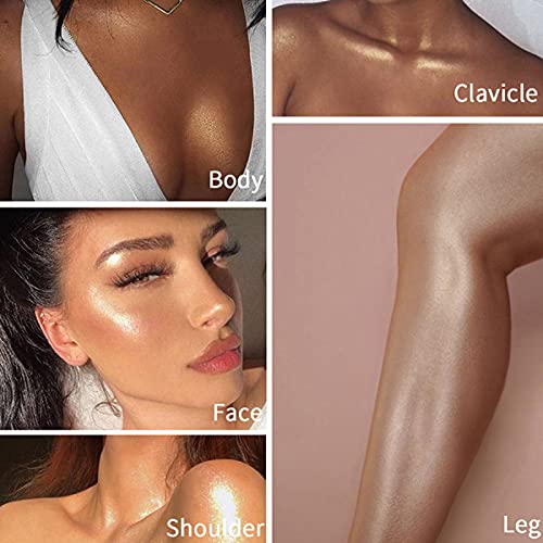 Glitter Highlighter Powder Spray, Brighten Women Contour Makeup Flash Powder ...