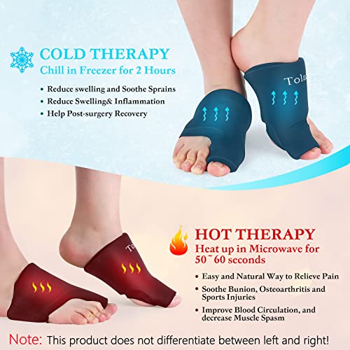 Foot Ice Packs Big Toe for Pain Relief, Flexible Cold Pack for Bunion Relief,...