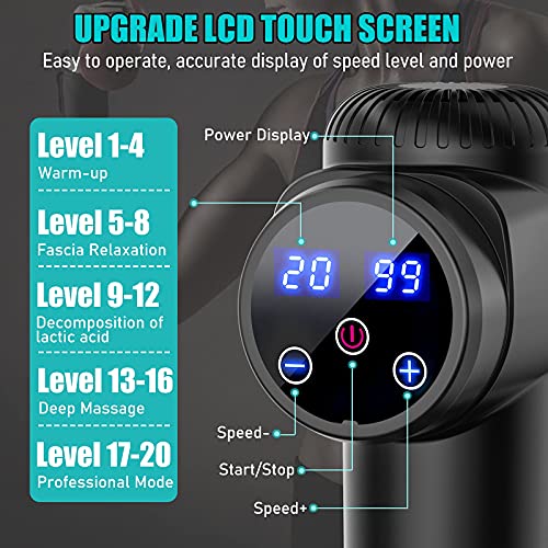 TOLOCO Massage Gun, Upgrade Percussion Muscle Massage Gun for Athletes, Handh...