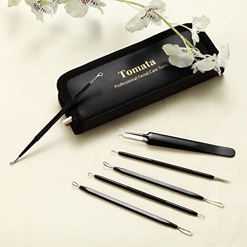 Blackhead Remover Pimple Popper Tool Kit - (6 Piece Kit) - Professional Stain...