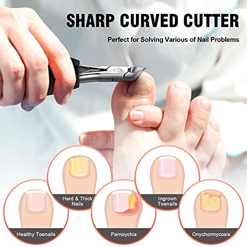 Toenail Clipper Pedicure Tool, TOMEEM Professional Podiatrist Toe Nail Cutter...