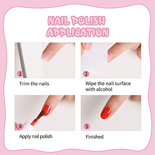 TOMICCA Kids Nail Polish Set Rainbow Candy Colors Non-Toxic Washable Super Sp...