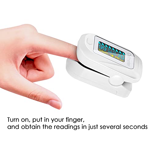 Tomorotec M130 Fingertip Pulse Oximeter Accurate Blood Oxygen Saturation Leve...