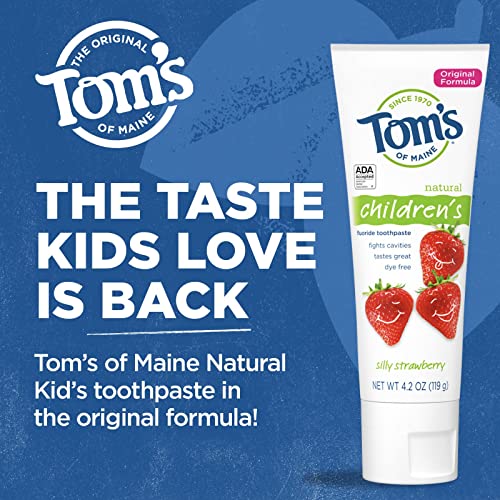 Tom's of Maine ADA Approved Fluoride Children's Toothpaste, Natural Toothpast...