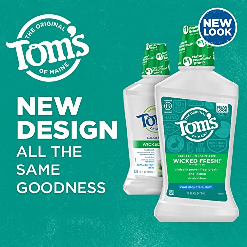 Tom's of Maine Natural Wicked Fresh! Alcohol-Free Mouthwash, Cool Mountain Mi...
