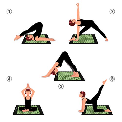 TOMSHOO Acupressure Mat and Pillow Set, Acupuncture Mat Massage Set with 2pcs...