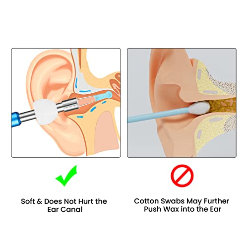 20 Pieces Replacement Ear Cleaner Tips Silicone Ear Spoon Reusable Ear Spoon ...