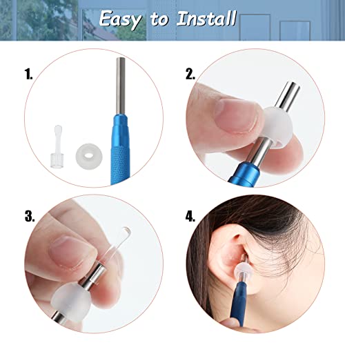 20 Pieces Replacement Ear Cleaner Tips Silicone Ear Spoon Reusable Ear Spoon ...