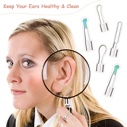 20 Pieces Replacement Ear Cleaner Tips Silicone Ear Spoon Reusable Ear Spoon ...