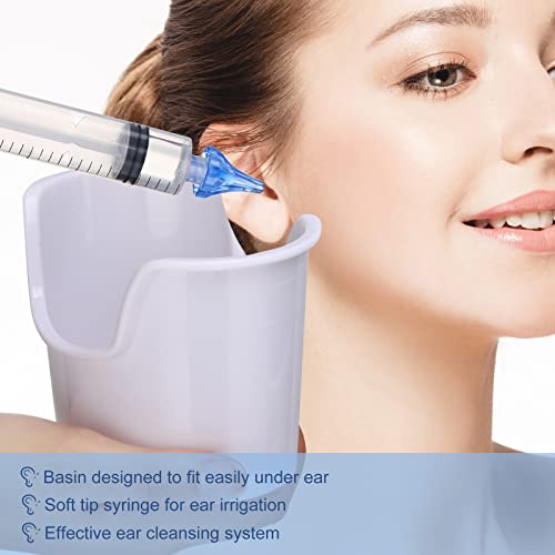 4 Packs Ear Flushes Tool with Rubber Bulb, Syringe, Ear Wash Basin and Cotton...