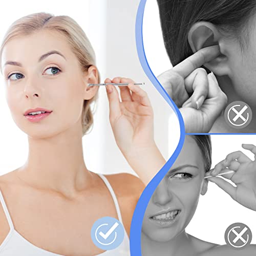 6 Pack Earwax Removal 360° Spiral Stainless Steel Spring Ear Spoon Portable D...