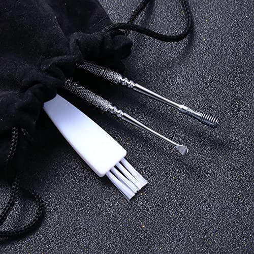 6 Pack Earwax Removal 360° Spiral Stainless Steel Spring Ear Spoon Portable D...