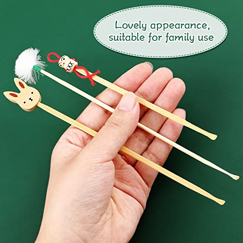 6 Pieces Bamboo Ear Cleaner Wood Ear Pick Bamboo Ear Pickers Ear Cleaning Too...