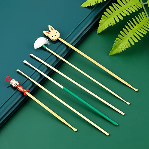 6 Pieces Bamboo Ear Cleaner Wood Ear Pick Bamboo Ear Pickers Ear Cleaning Too...