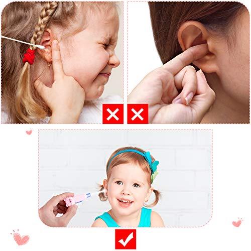 Tondiamo 4 Pieces Kids Ear Wax Removal LED Light Children Earwax Remover Tool...