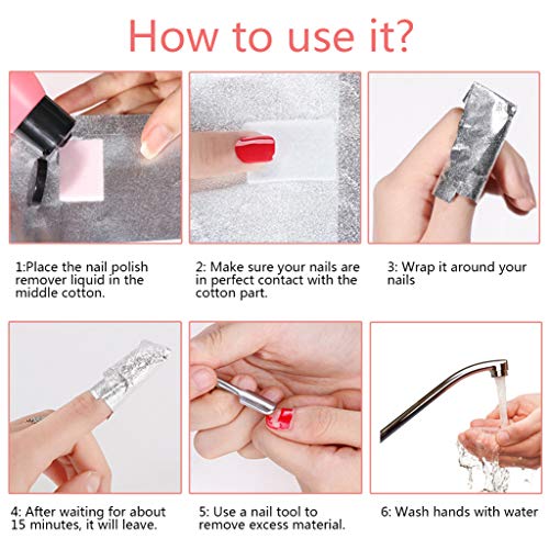 Tongcloud Nail Polish Remover Nail Foil Wraps Nail Gel Remover Soak Off Foils...