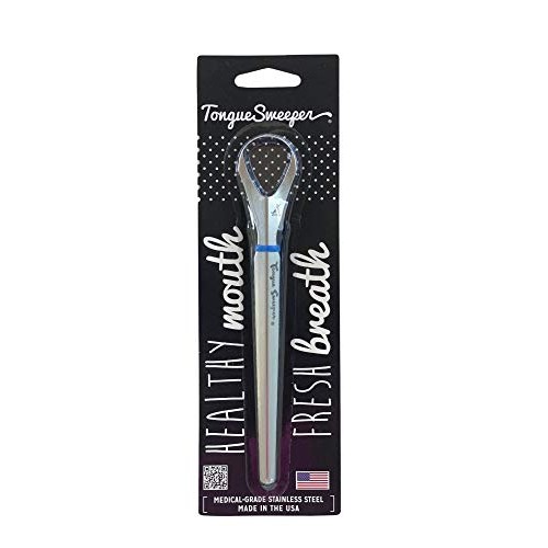 Tongue Sweeper Model P Medical Grade, Dishwasher Safe, Stainless Steel Tongue...