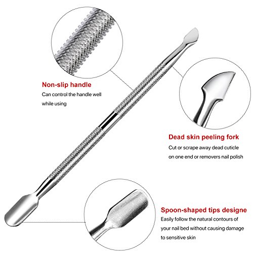 TOODOO Cuticle Peeler Scraper Remove Gel Nail Polish and Cuticle Pusher and S...