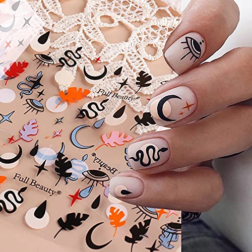 TOOFD Blue Flame Line Checkerboard Grid Foil Transfer Nail Stickers Nail Art ...