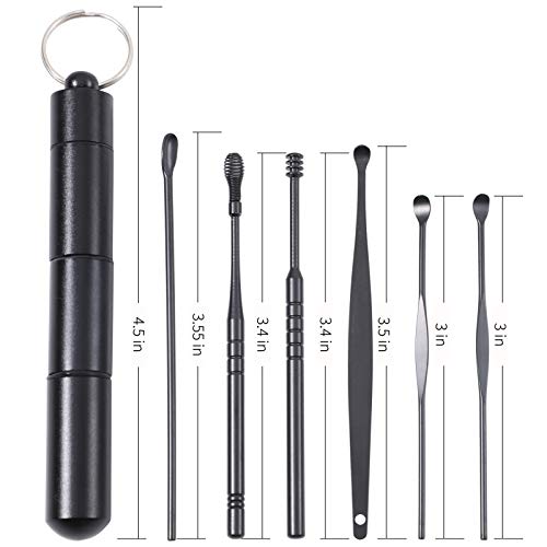 TOOKICH Earwax Removal kit, Ear Wax Removal 6-in-1 Ear Pick Tools Reusable Ea...