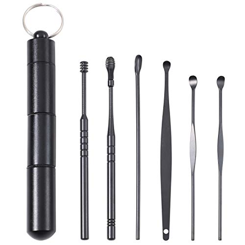 TOOKICH Earwax Removal kit, Ear Wax Removal 6-in-1 Ear Pick Tools Reusable Ea...