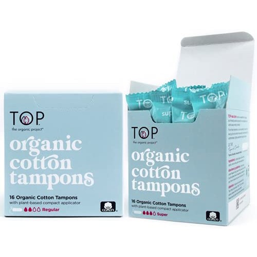 TOP the Organic Project: Cotton Tampons w/Plant Based Applicator (Comfort & F...