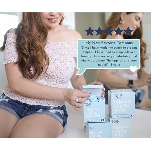 TOP the Organic Project: Cotton Tampons w/Plant Based Applicator (Comfort & F...