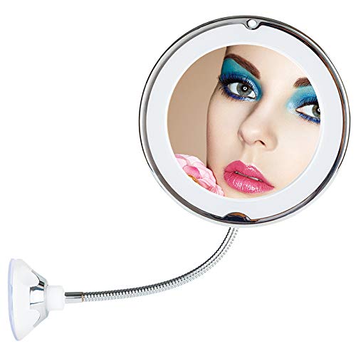 8" Flexible Mirror as seen on tv，TOP4EVER 10X Magnified Mirror with Suction ...