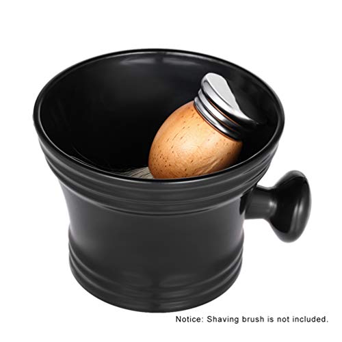 TOPBATHY Plastic Shaving Brush Bowl with Handle Soap Mug Face Cleaning Foam B...