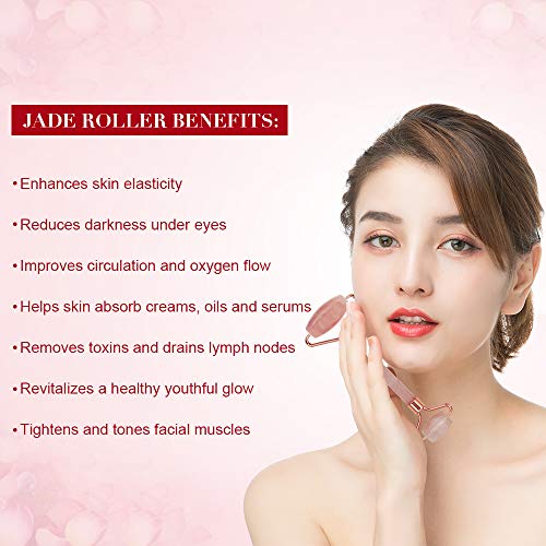 TOPBE Natural Jade Roller For Face - Best Face Roller to Improve the Appearan...