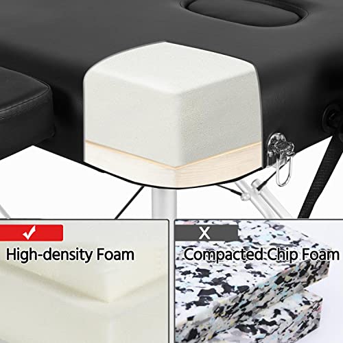 Topeakmart Portable Massage Table Aluminum Massage Bed Spa Bed Therapy Table ...