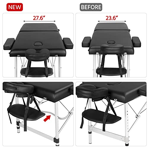 Topeakmart Portable Massage Table Aluminum Massage Bed Spa Bed Therapy Table ...
