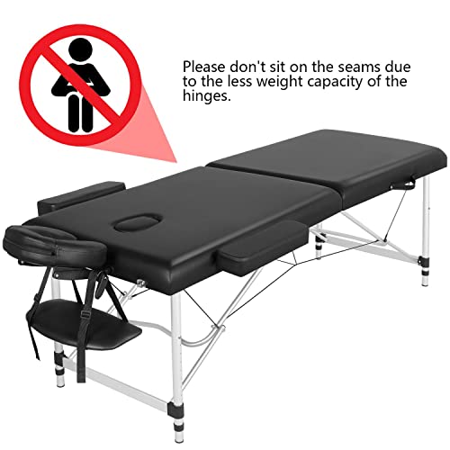 Topeakmart Portable Massage Table Aluminum Massage Bed Spa Bed Therapy Table ...