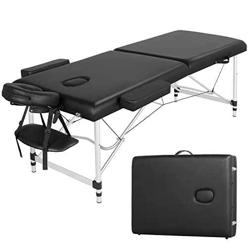 Topeakmart Portable Massage Table Aluminum Massage Bed Spa Bed Therapy Table ...