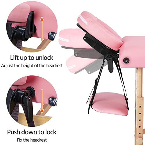 Topeakmart Portable Massage Table Massage Bed Spa Bed Therapy Table Collapsab...