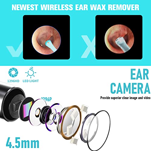Ear Wax removel Kit Ear Camera and Wax Remover Ear Light Otoscope 2022 Newest...